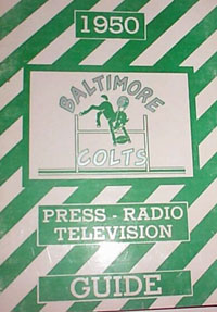 1950 Baltimore Colts Media Guide